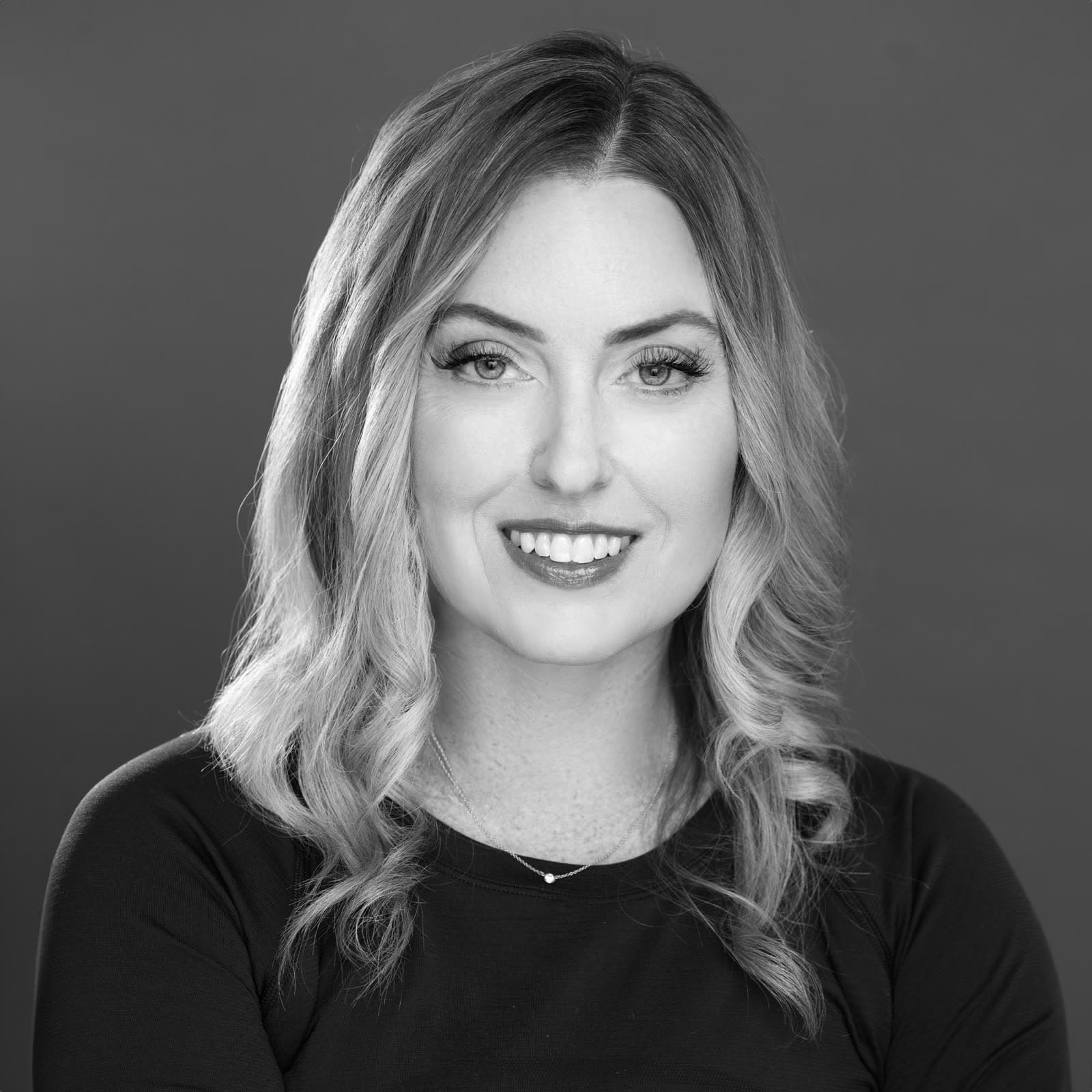 Black and white portrait of Audra